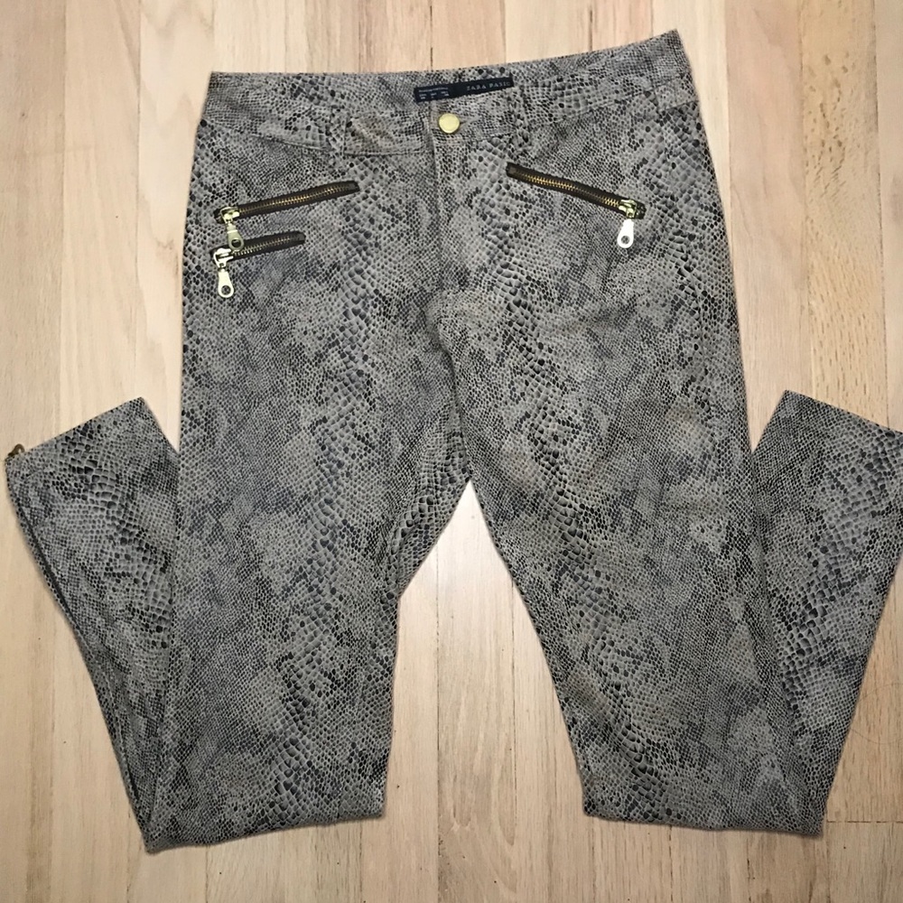 ZARA snake print skinny pants